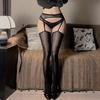 Cross-border Oily Sexy Temptation кружевные подтяжки интегрированные, черные и серые носки с конским маслом Ярко-черные носки с подтяжками выше колена