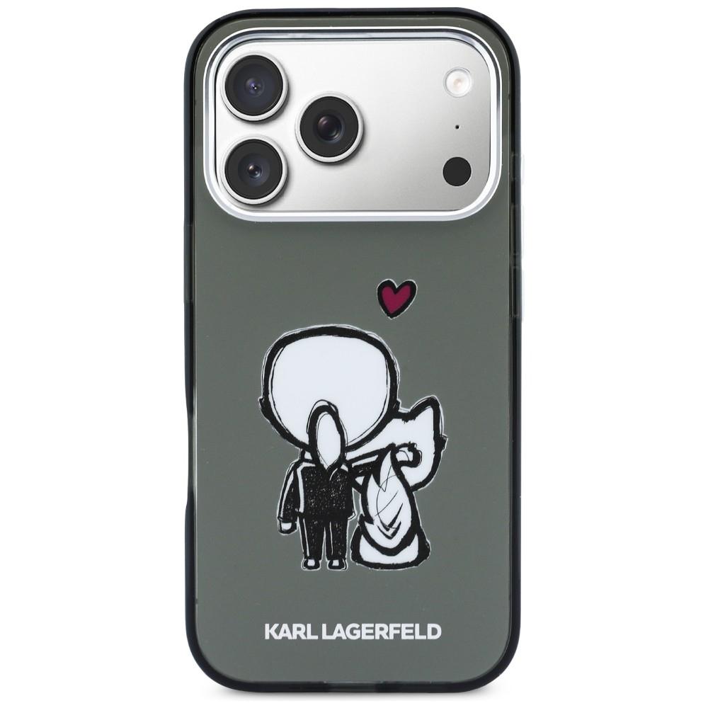 Karl Lagerfeld Karl & Choupette Back MagSafe Case for iPhone 17 Pro Max Black