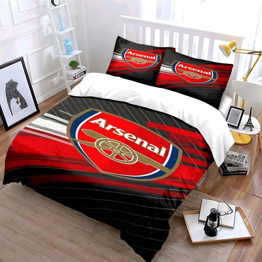 Red Arsenal logo design. Bedding sets Duvet cover sets Duvet covers Pillowcases(1 * Duvet Cover 2 * Pillowcases without duvet insert)