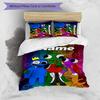 3pcs Custom Name Rainbow Friends Bedding Set Duvet Cover Closure Includes 1 Duvet Cover & 2 Pillowcases for All Seasons Bedroom Decor