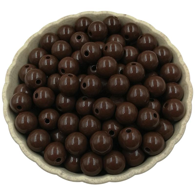 Товары для вечеринок для изготовления украшений Круглые свободные бусины своими руками Однотонные 50 шт. Многоцветные 10 мм Непрозрачные