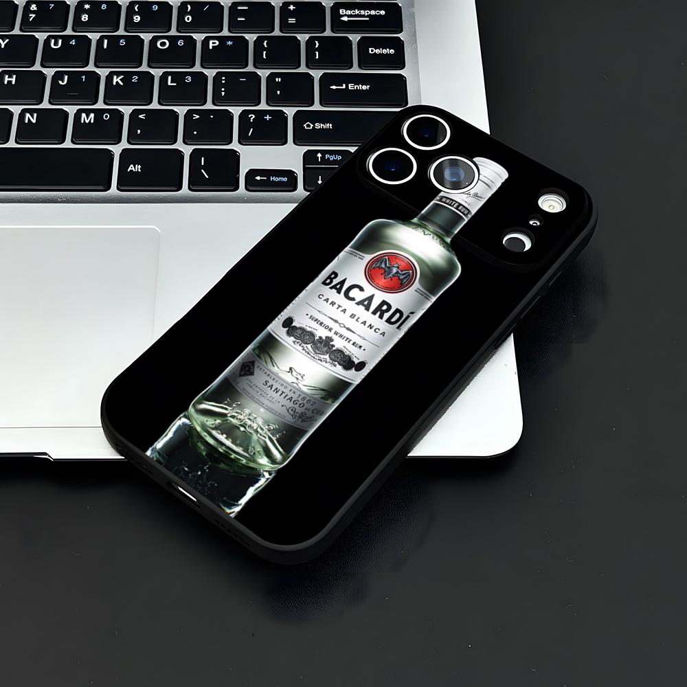 Чехол для телефона B-Bacardi для iPhone 17 Air 16 E Pro Max 15 14 13 Mini 12 Pro 11 Max Plus Черный Мягкий