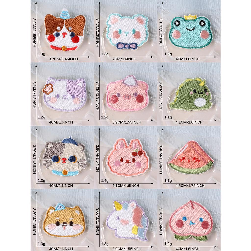 12Pieces Animal Theme Patch Nonsewing Strong Adhesive Repair Patches For Personalizing Caps And Shoe Bags All Ages Use