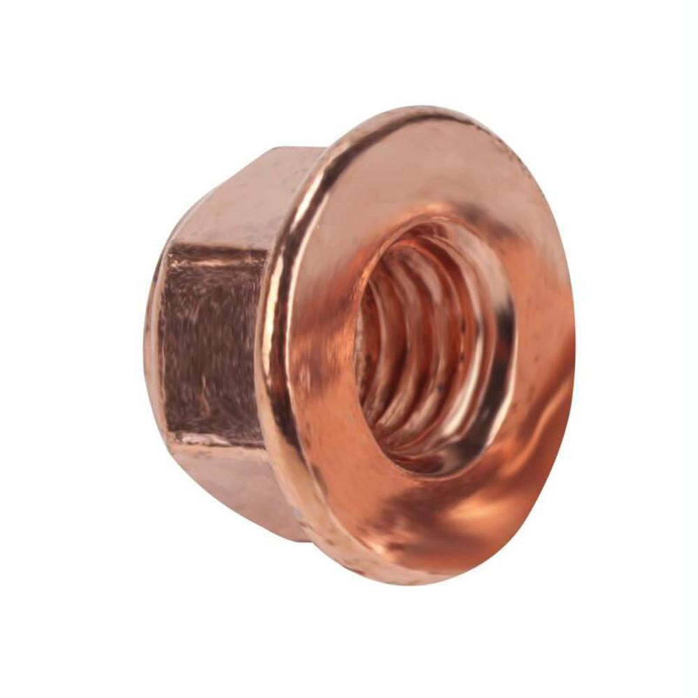 50pcs Copper Exhaust Nuts M8 SW13 Copper-plated Head Stud Lock Nuts Copper Bolt Screw Bolt Screw Turbo Exhaust Stud Hex