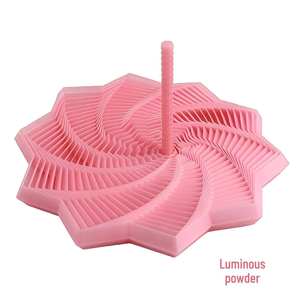 3D Printed Spiral Radish Tower: Three-Dimensional Polygonal Fingertip Toy with Handle