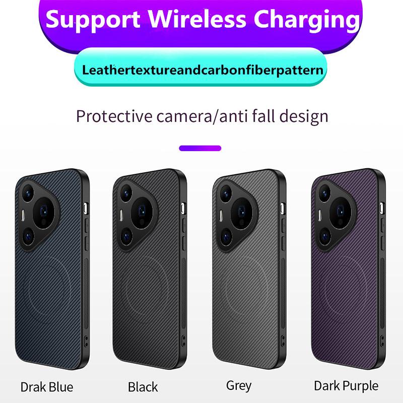 P70 P80 Pro Роскошный матовый чехол-броня из углеродного волокна для телефона Huawei Pura 70 Pro Pura 80 Ultra Автомобильный магнитный противоударный жесткий чехол