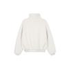 Adidas Originals Solid Color Embroidered Logo Zip-Up Stand Collar Jacket Women Jacket White HY1373