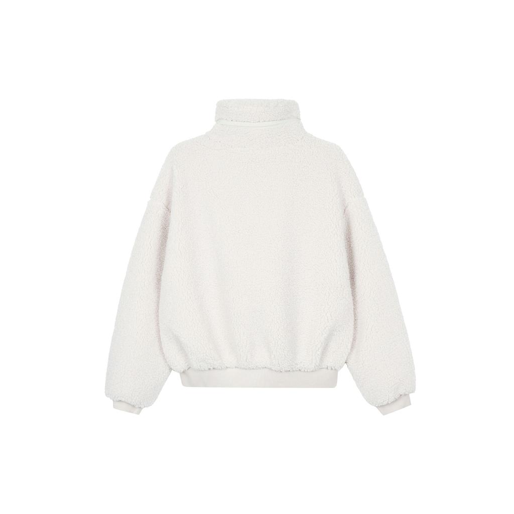 Adidas Originals Solid Color Embroidered Logo Zip-Up Stand Collar Jacket Women Jacket White HY1373