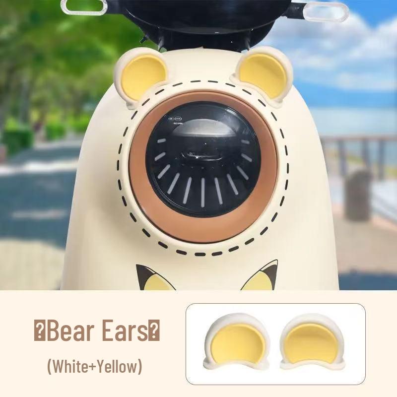 Аксессуары для электросамоката Yadea Bear Ear: Милые наклейки на аккумуляторный автомобиль и креативные украшения для шлема.