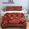 Galatasaray S Custom Name Pattern Bedding,Quilt Set Quilt Cover Pillowcase Home Birthday Gift(1 * duvet cover + 2 * pillowcase, without core)
