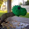 Large Capacity T-Rex Head Squirrel Feeder 3D Printed Squirrel Feeder Ornament  Home