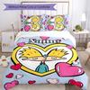 3pcs Custom Name Cartoon Hey Arnold Bedding Set Duvet Cover Closure Includes 1 Duvet Cover & 2 Pillowcases for All Seasons Bedroom Decor