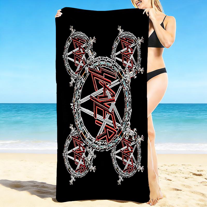 1Pc Abstract Geometric Beach Towel, Quick Dry, Multi-Use for Beach Pool Gym Yoga Home Travel, Christmas, Halloween, Xmas Gift M928332