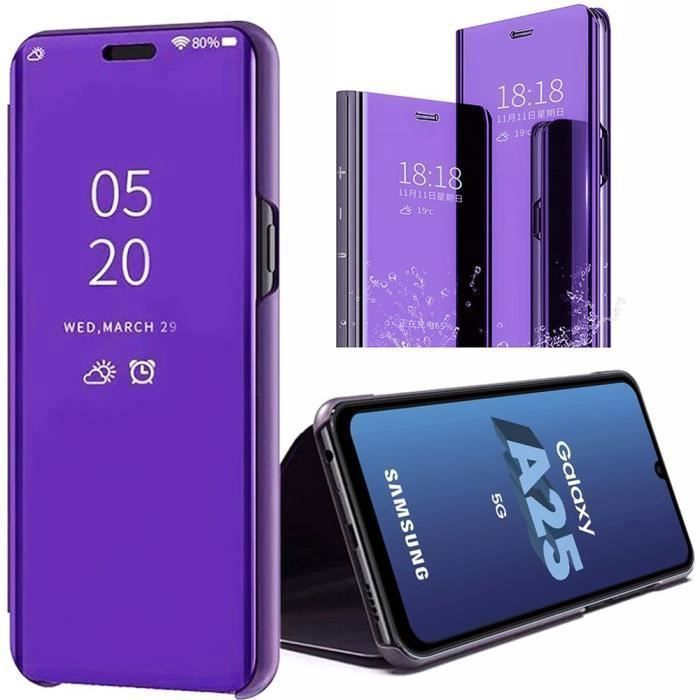 Coque de protection - Proshop - pour Samsung Galaxy A25 5G - Antichoc - Flip Cover - Violet