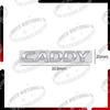Glossy black For NEW Caddy Badge Letter Car Body Emblem 3D Metal Tail Sticker GTD Acceessories