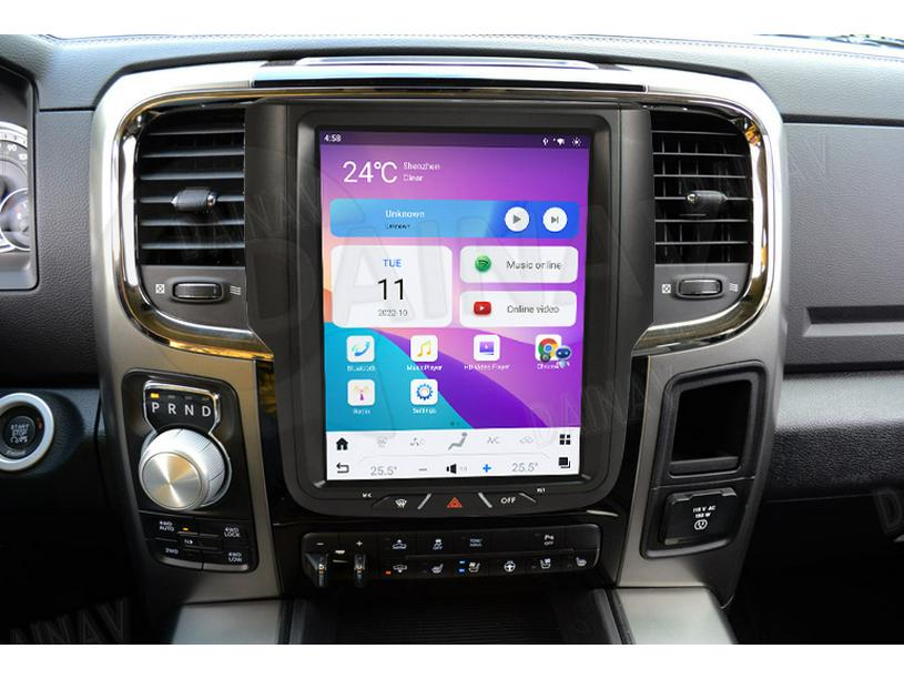 Dodge Ram 1500 10,5-дюймовый вертикальный экран, интеллектуальная Android-навигация с беспроводным CarPlay