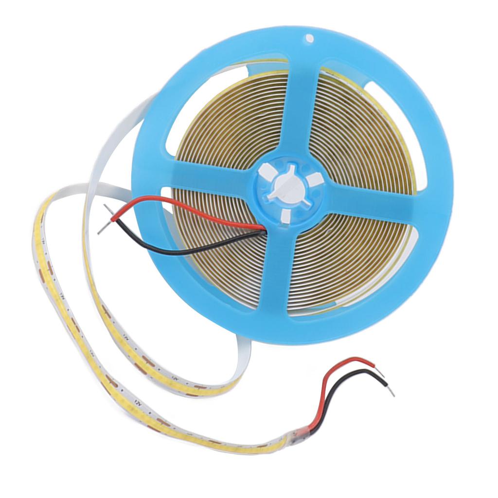 12V COB LED Гибкая лента с самоклеящейся основой 90 CRI Гибкая равномерная светодиодная лента 110 Лм 5 м 3000 К Теплый свет