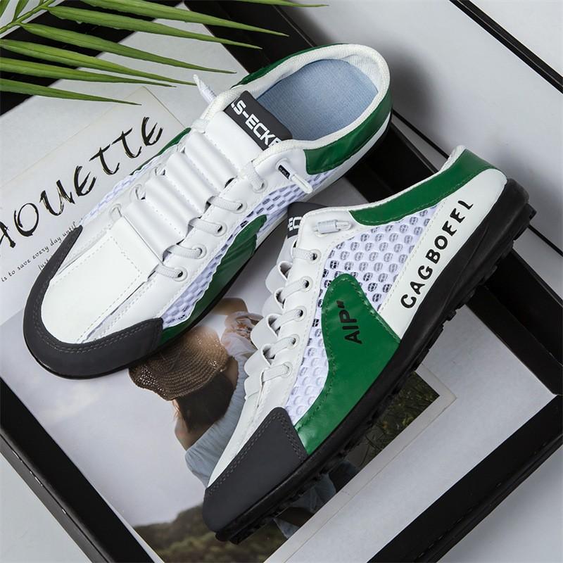 Летние мужские полутапочки, модная новая повседневная обувь, легкие прогулочные туфли на плоской подошве для мужчин, нескользящие кроссовки, горячая распродажа, мужская обувь Zapatos Hombre