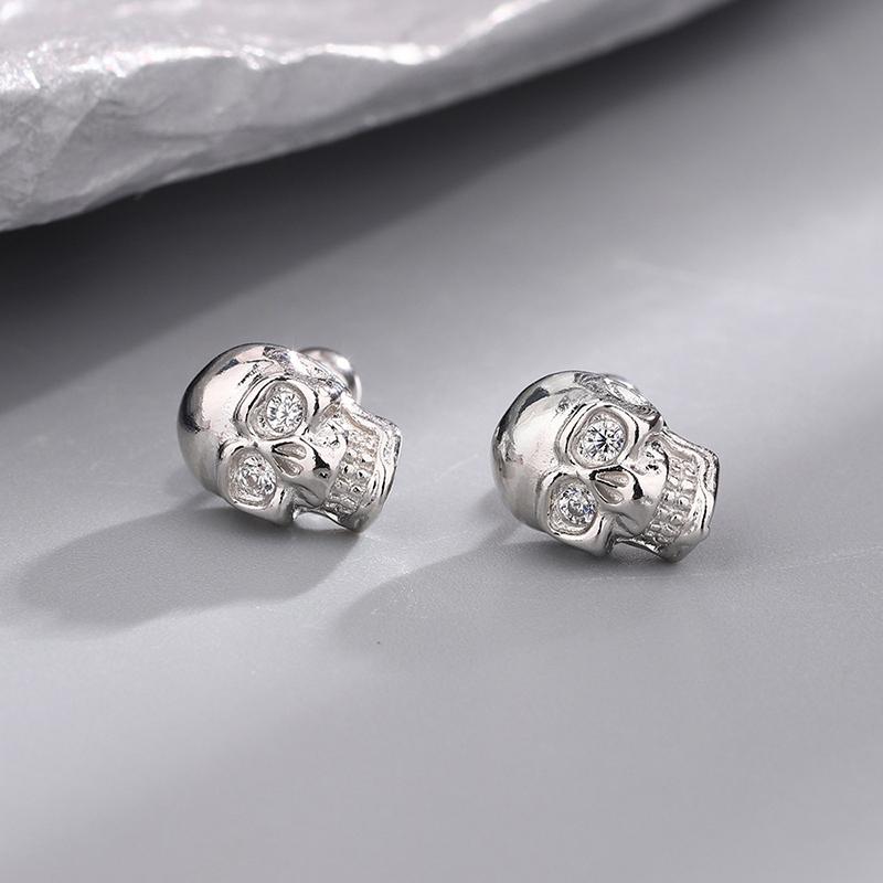 Панк Хип-хоп Серьги-пусеты Скелет для мужчин женщин Мода Креативные Аксессуары для ушей Череп Подарки на Хэллоуин Ювелирные изделия