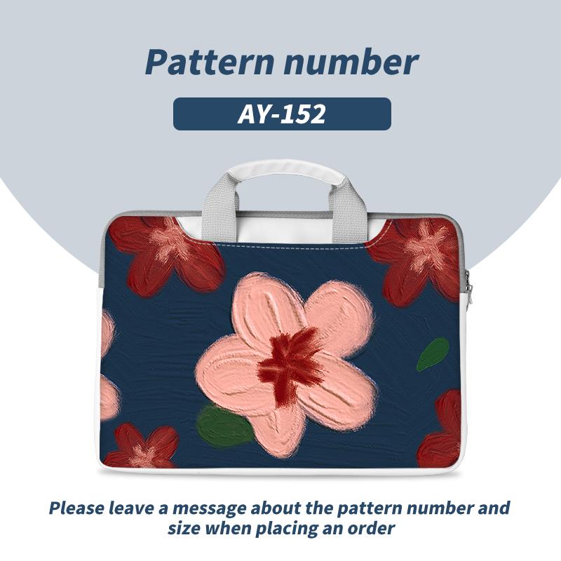 Сумка для ноутбука с цветочным принтом разных размеров 13, 14, 15, 16, 17 дюймов, многоцелевая сумка через плечо для Macbook/HP/Lenovo/Acer/Asus