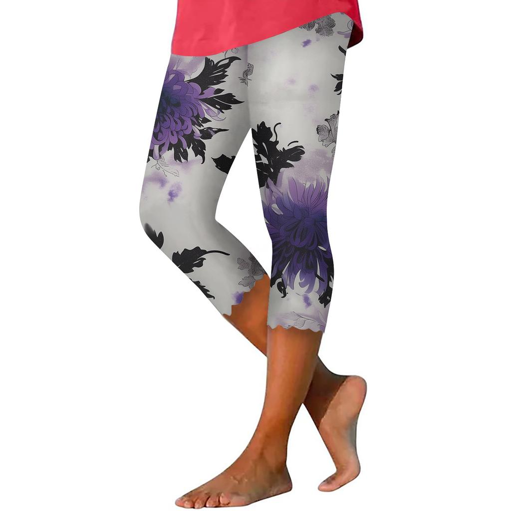 Летние женские леггинсы, укороченные брюки, однотонные узкие брюки с высокой талией для бега, йоги, тренировок в тренажерном зале