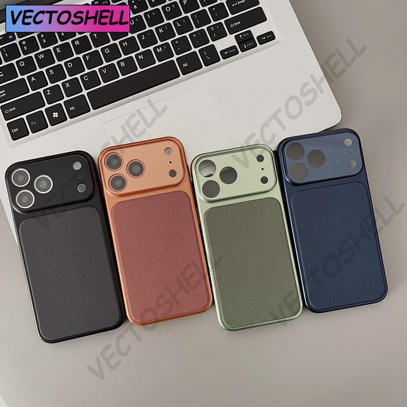 Однотонный чехол для телефона с магнитом и текстурой плетения для iPhone 17 17Pro Max 16 15 14 13 12, всесторонний, с защитой камеры, для беспроводной зарядки