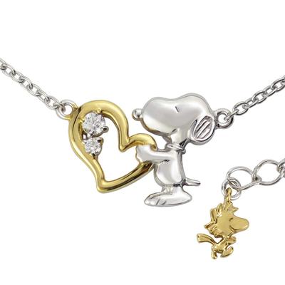 Ограниченный выпуск Hug Heart Woodstock Серебряное ожерелье 925 пробы для женщин [Snoopy]