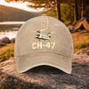 Пк Повседневная Универсальная Кепка-бейсболка CH Chinook Helicopter Print Washed Подходит для Гольфа Повседневной Носки И Активного Отдыха G