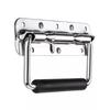 Metal Speaker Box Handle Easy Mount Black Spring Rubber Grip 4Pcs for Heavy Transport Flight Cases
