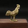 Brass Rooster Small Statue Ornament Antique Animal Miniature Figurine Office Desk Decoration Home Decor Craft
