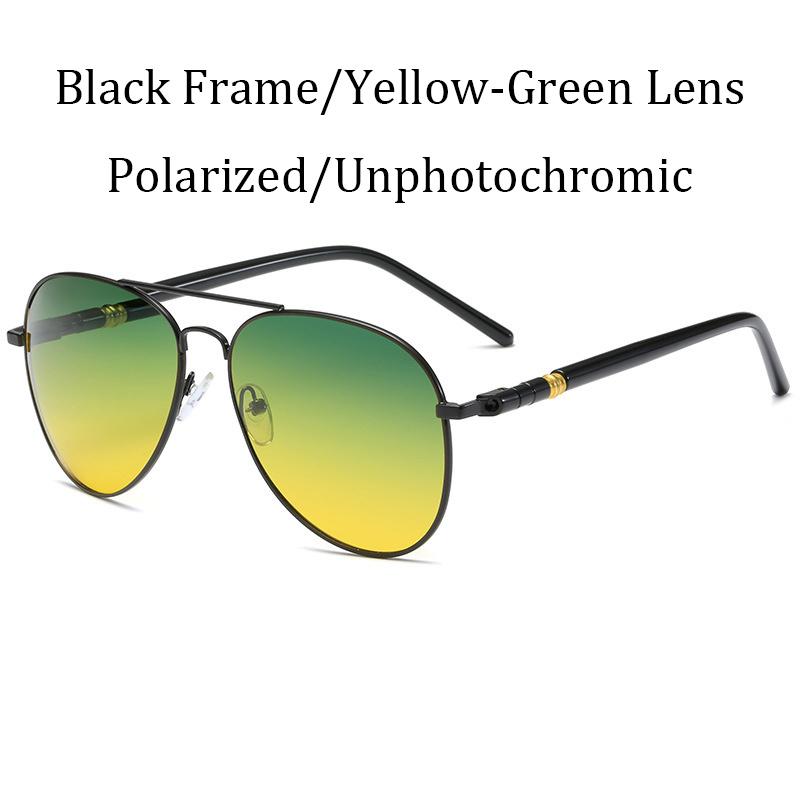Men Women Yellow Green Night Vision Sunglasses Colored Reflective Glasses Sunglasses Black Unisex Fishing Lenses