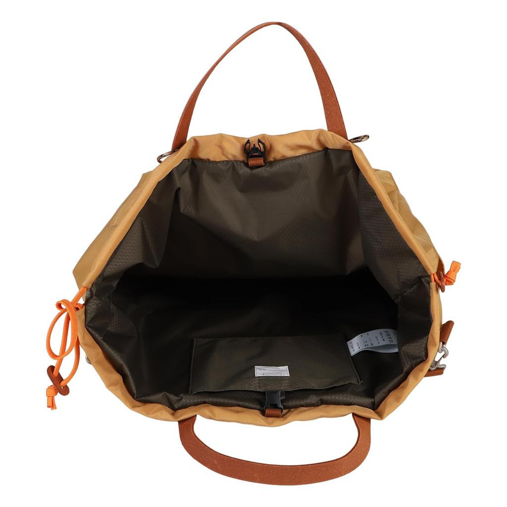 CIE EARTHY TOTEBAG-L OLIVE Сумка-шоппер на завязках, Сделано в Японии, Сумка-трансформер на плечо, Натуральная кожа, Большой объем, Экологичный нейлон, Мужская и женская