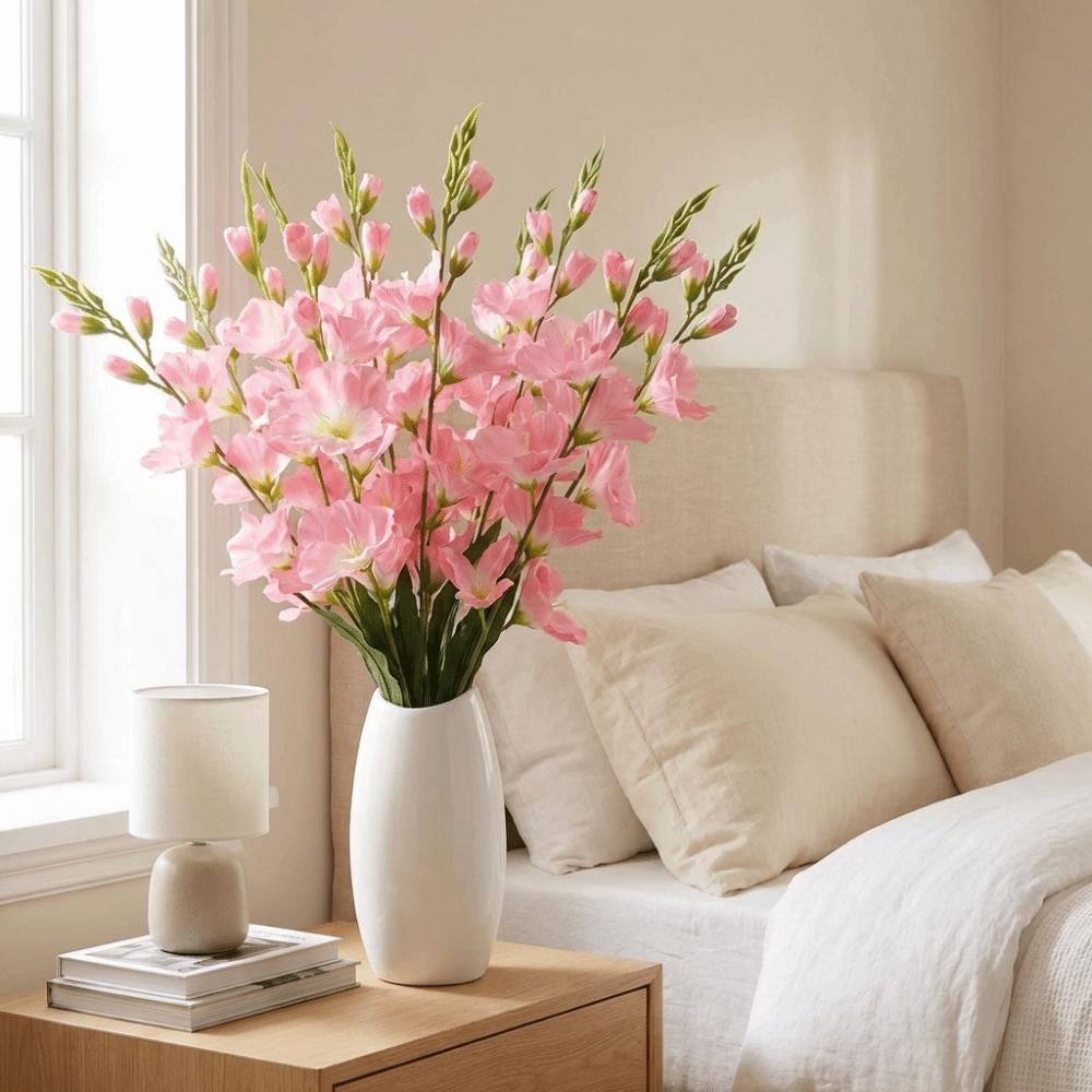 70cm Artificial Gladiolus Lifelike Fake Floral Decoration Artificial Flower Vase Arrangements