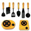 13pcs/Set Kids Simulation Cook Ware Toy, Kitchen Cooking Play Toy, Utensils Pans Pots Dishes Accessories Set, Kids Play Toy