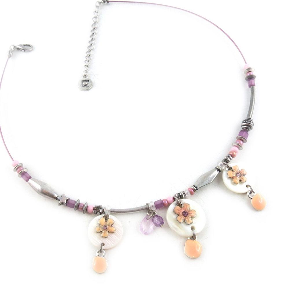 Les Trésors De Lily [E1701] - Дизайнерское колье Ludivine, розовое