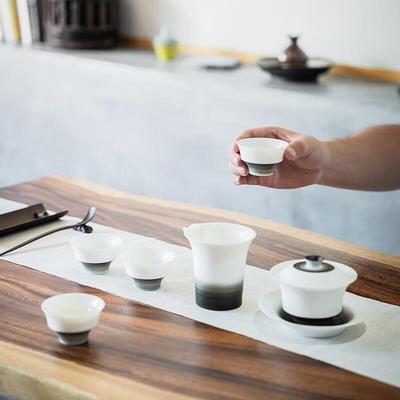 Керамический гайвань WanQianTang для чая Gongfu, набор «Успех лошади»