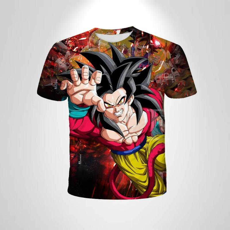 Аниме Dragon Ball Сон Гоку Футболка 3D Печать Мужская одежда Летняя Одежда для девочек Топ женский Футболка Девочка Унисекс Детская одежда