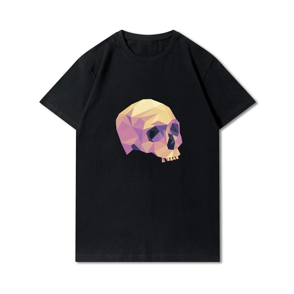 Plus Size 30 Patterns Cotton Harajuku Men T-Shirt Skull Print Tees Round Neck T Shirt Casual Tops