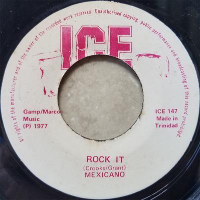 7-дюймовая пластинка MEXICANO Rock It Harry The Fool ICE147 Ice 1977 Тринидад Регги Ска Даб Б/у
