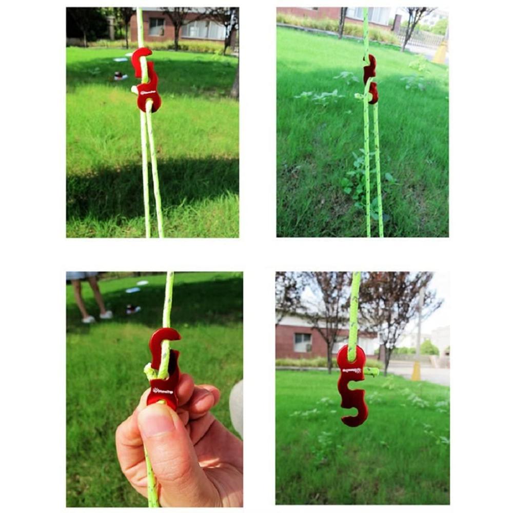 10 шт. сверхлегкий алюминиевый регулятор шнура для палатки, кемпинга, пешего туризма, альпинизма, активного отдыха