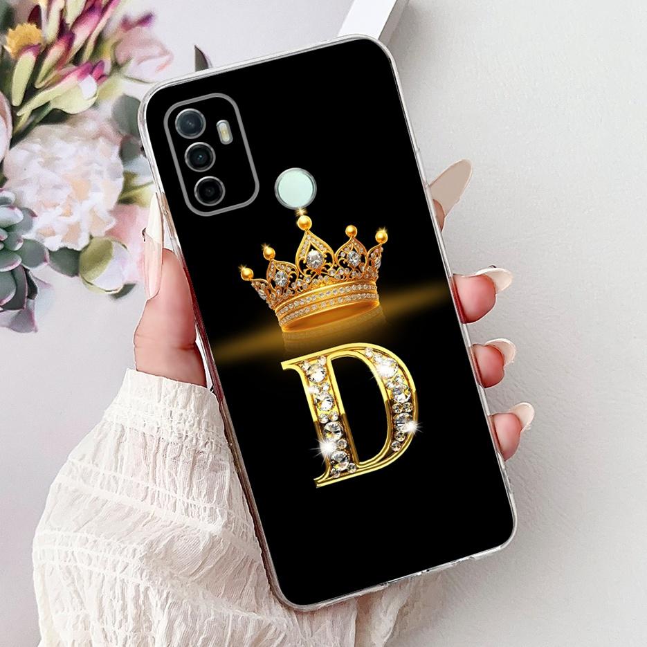 Для Oppo A53 Чехол CPH2127 CPH2131 Новый Корона Буквы Чехол Мягкий Силиконовый Чехол для Телефона Для Oppo A53s A 53 s OppoA53 Задняя Крышка Coque