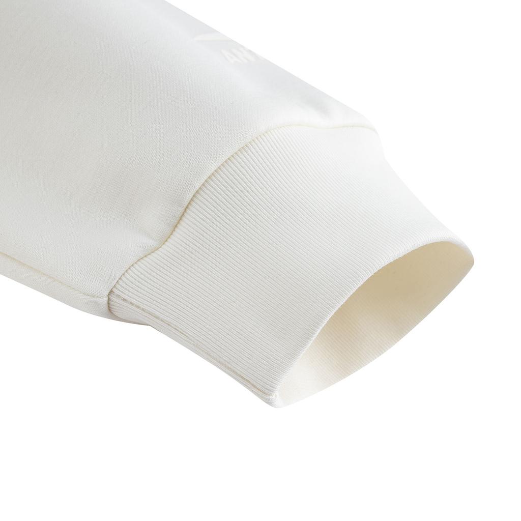 Anta Флис Повседневная Мода Спорт Удобный Свободный Пуловер Пара Толстовка Толстая Теплая Толстовки Унисекс Слоновая кость 972618704N-3