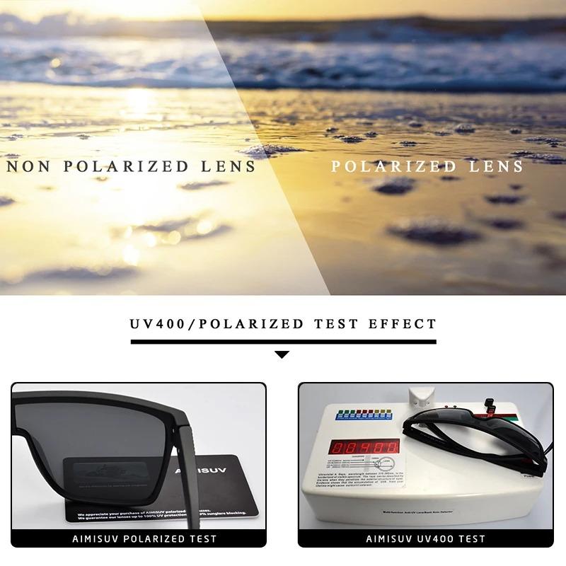 Fashion Polarized Sunglasses For Men Square Oversized Anti Glare Driver Mirror Sun Glasses Women UV400 Goggles Male