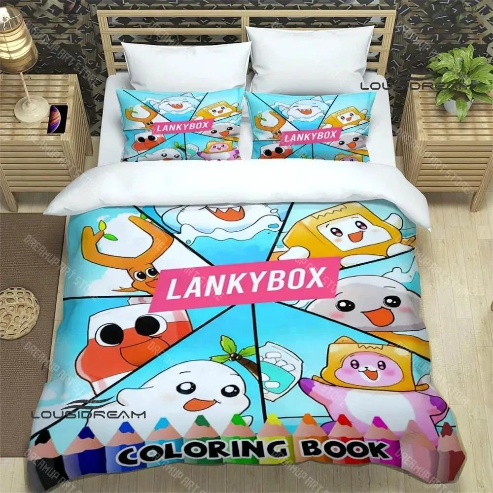 Lankybox Foxy Boxy Милые Набивные Комплекты Постельного Белья Изысканный Набор Постельных Принадлежностей Пододеяльник Комплект Покрывала Постельное Белье Роскошный