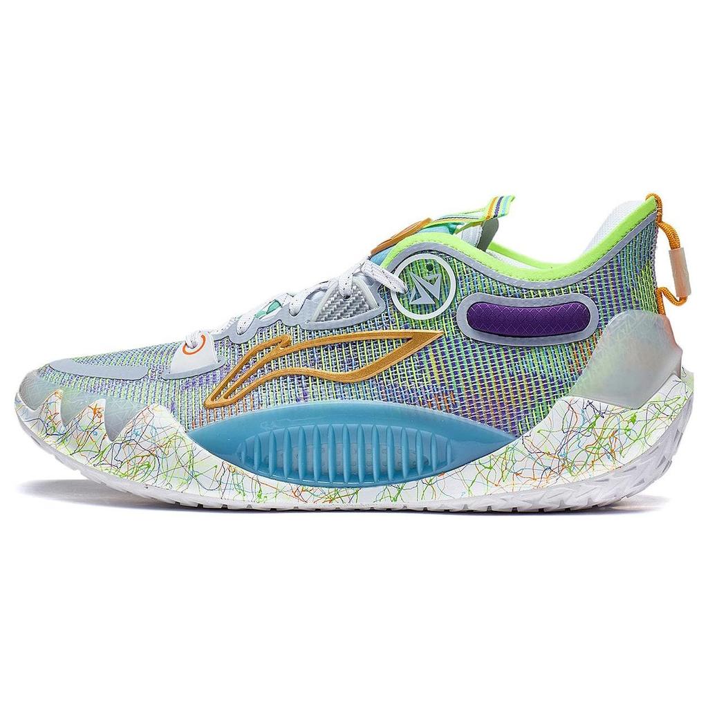 LiNing Jimmy Butler 1 Gold Durable Rebound Shock Absorption Low Top Basketball Shoes Men Sneaker Fluorescent-Yellow Green ABAS051-24