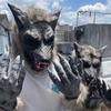 Horror Latex Wolf Head Mask Latex Halloween Wolf Costume Cosplay   Ghost Festival