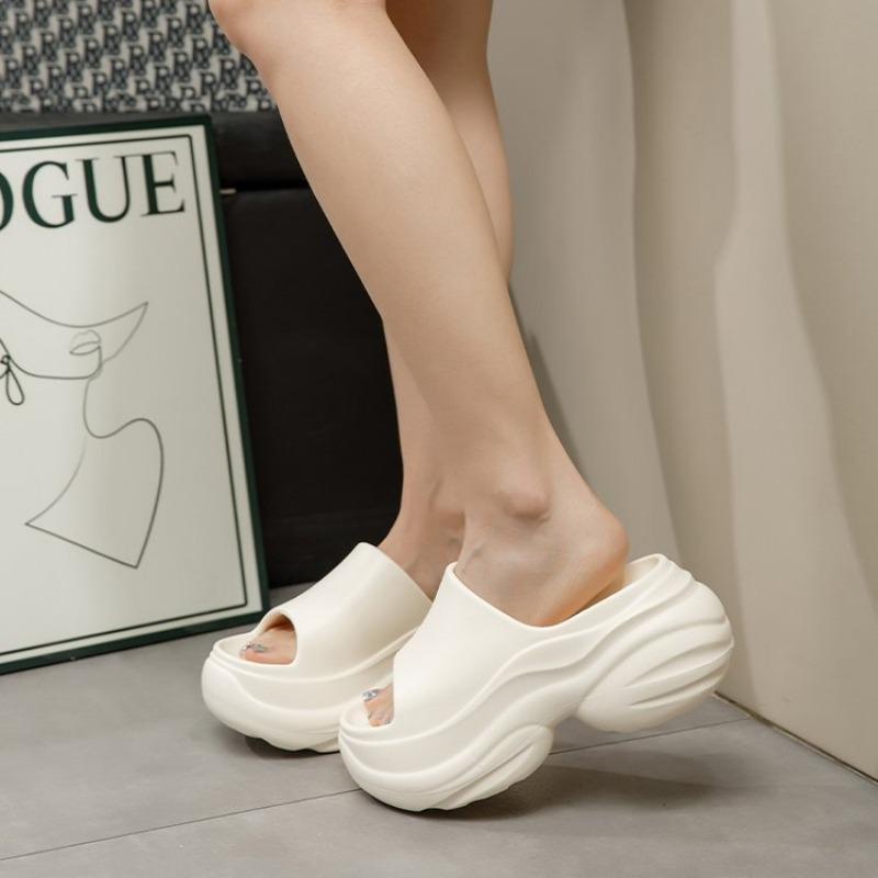 Fashion Kidmi Summer Women's Platform Sandals Heels Beach Slippers Fashion Women Flat Sandals Outdoor Soft Cloud Home Shoes For Women