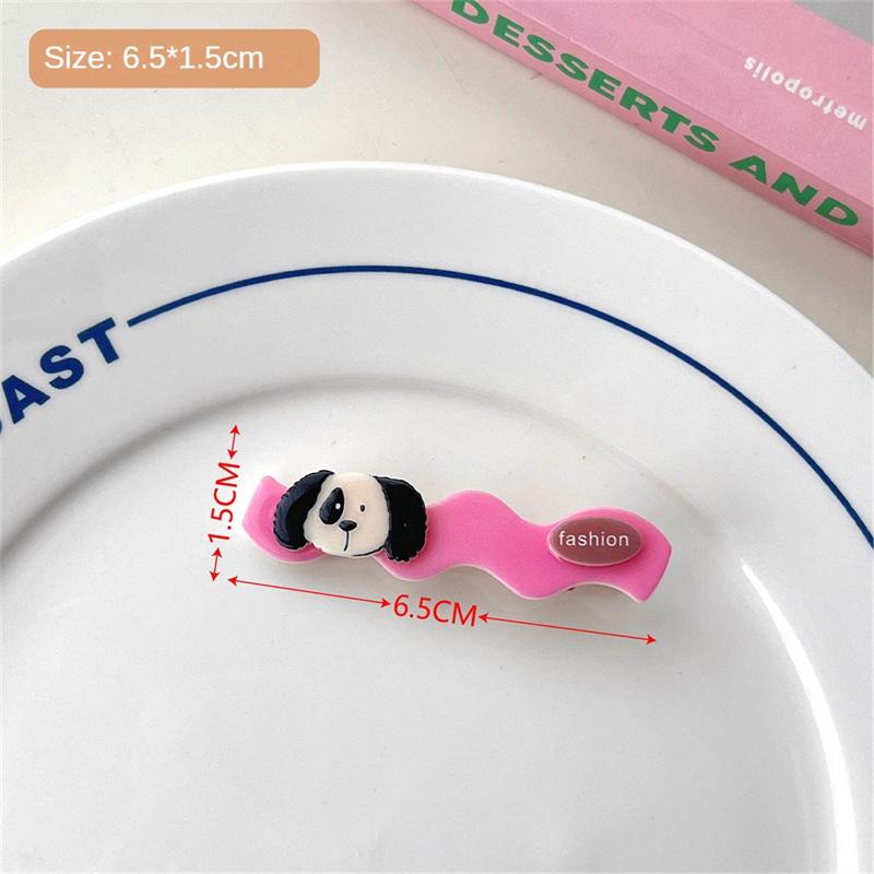 Cartoon Big Eyes Plush Ball Hairpins for Women Girls Funny Rainbow Color Ugly Doll Bangs Side Duck Bill Clips Barrettes Headwear
