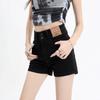 2025 Summer High Waist Retro A-Line Denim Shorts for Women