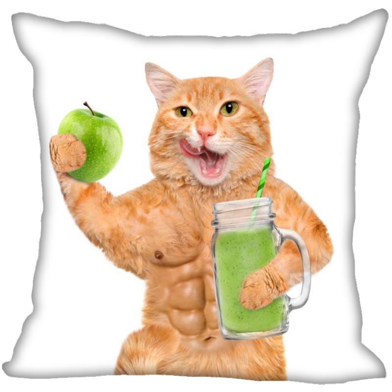 Спальня Домашний Офис Декор Наволочка Квадратная Забавный Кот Животное